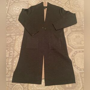 Women’s Paul Costello Black label one button duster cardigan. Size medium